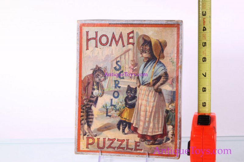McLoughlin Bros. Scroll Puzzle "Home" Cats <FONT COLOR="ff000 ">*SOLD*</font> - Image 8