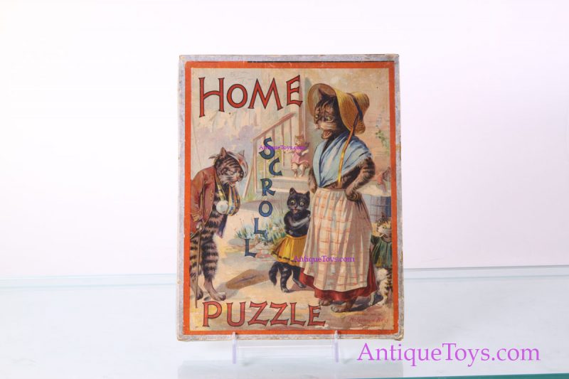McLoughlin Bros. Scroll Puzzle "Home" Cats <FONT COLOR="ff000 ">*SOLD*</font> - Image 7
