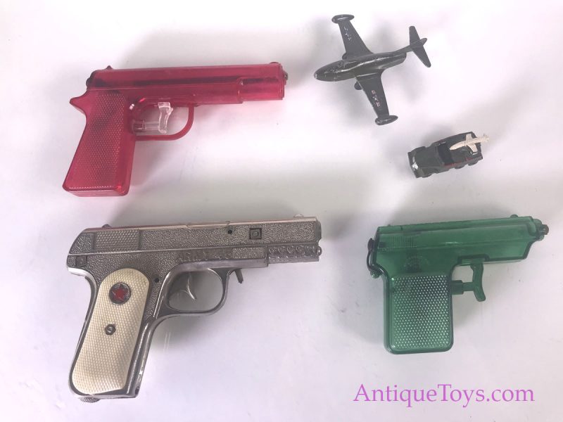 Hubley Cap Gun, Cast Iron Wartime Vehicles, & Water Guns <FONT COLOR="ff000 ">*SOLD*</font>
