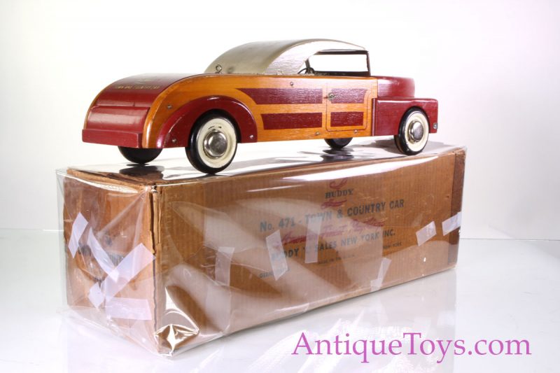 Boxed Buddy L Chrysler Town and Country Wood Car - New Old Stock <FONT COLOR="ff000 ">*SOLD*</font> - Image 6