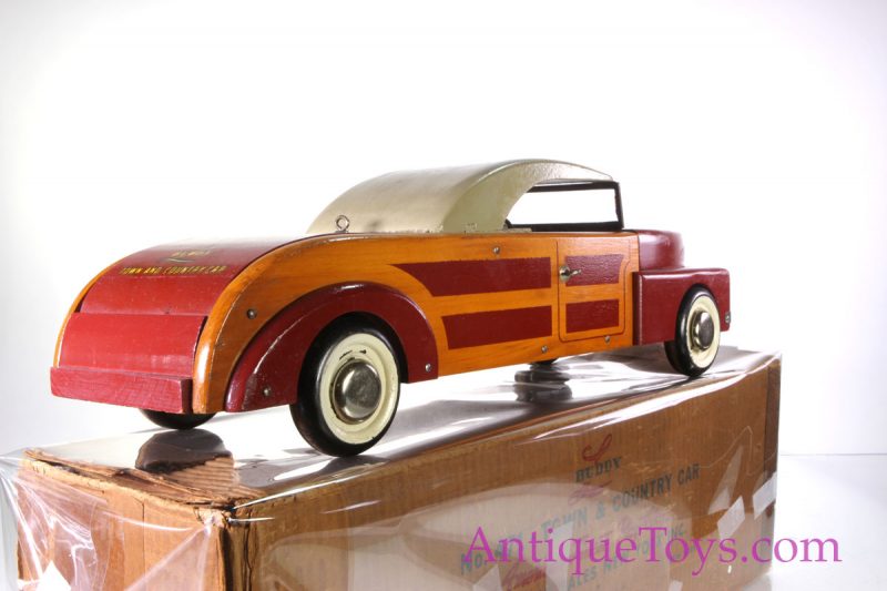 Boxed Buddy L Chrysler Town and Country Wood Car - New Old Stock <FONT COLOR="ff000 ">*SOLD*</font> - Image 7