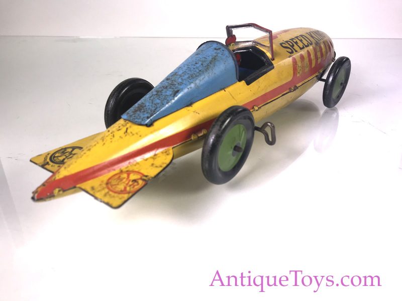 Marx Speed King Tin Windup Race Car for Sale <FONT COLOR="ff000 ">*SOLD*</font> - Image 9