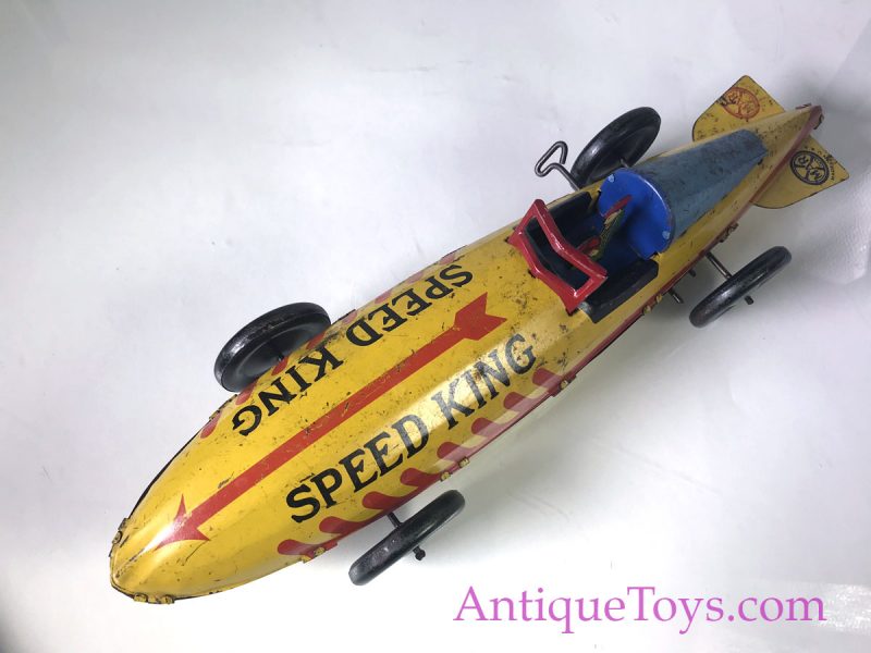 Marx Speed King Tin Windup Race Car for Sale <FONT COLOR="ff000 ">*SOLD*</font> - Image 3