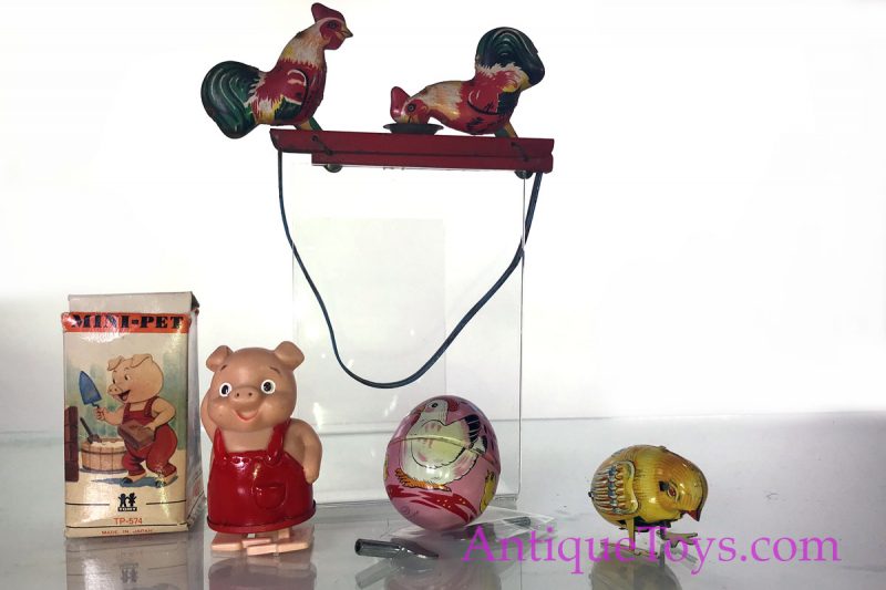 Tomy Tin Farm Toys and Windup Pig <FONT COLOR="ff000 ">*SOLD*</font>