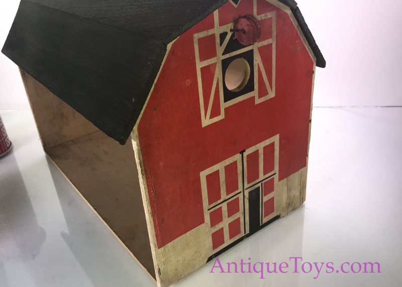 Vintage ca. 1930's Wooden Sears Milton Bradley & Marx Farm Toy Cows, Horses, Chicken, Silo, & Barn <FONT COLOR="ff000 ">*SOLD*</font> - Image 5