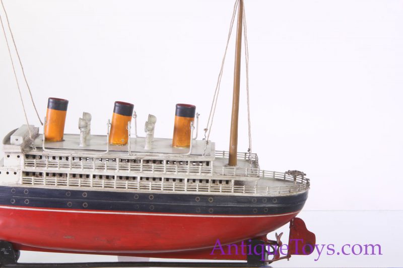 Gebruder Bing Large 16" Tin Ship for Sale <FONT COLOR="ff000 ">*SOLD*</font> - Image 3