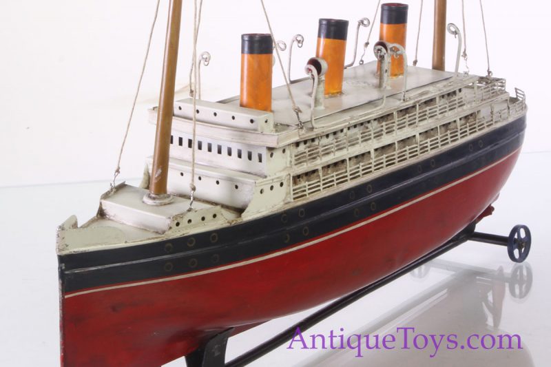 Gebruder Bing Large 16" Tin Ship for Sale <FONT COLOR="ff000 ">*SOLD*</font> - Image 10