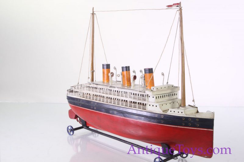 Gebruder Bing Large 16" Tin Ship for Sale <FONT COLOR="ff000 ">*SOLD*</font> - Image 11