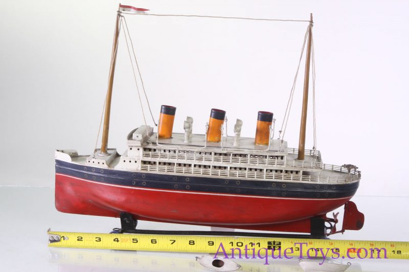 Gebruder Bing Large 16" Tin Ship for Sale <FONT COLOR="ff000 ">*SOLD*</font> - Image 13