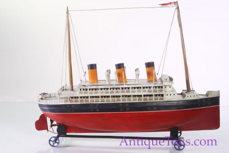 Gebruder Bing Large 16" Tin Ship for Sale <FONT COLOR="ff000 ">*SOLD*</font>