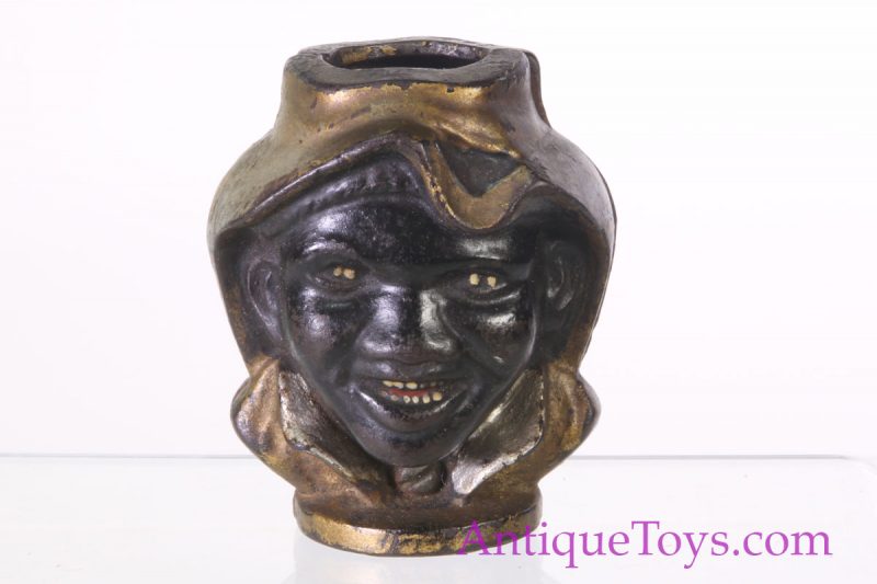 AC Williams Black Americana Black Boy Toothpick Holder Cast Iron <FONT COLOR="ff000 ">*SOLD*</font>