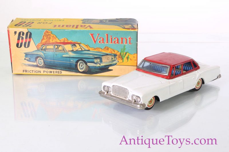 Japanese Tin Car with Box - Plymouth Valiant by San 1960 <FONT COLOR="ff000 ">*SOLD*</font>