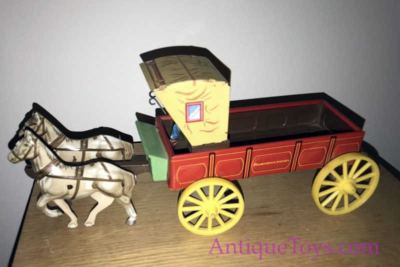 American Tin Horse Drawn Wagon by Northwestern <FONT COLOR="ff000 ">*SOLD*</font>