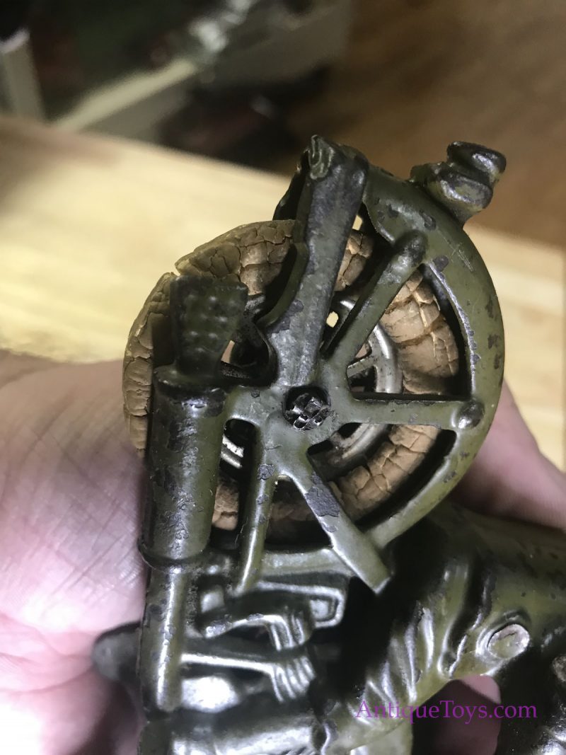 Hubley Civilian Motorcycle Cast Iron Toy <FONT COLOR="ff000 ">*SOLD*</font> - Image 4