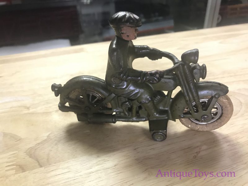 Hubley Civilian Motorcycle Cast Iron Toy <FONT COLOR="ff000 ">*SOLD*</font> - Image 6