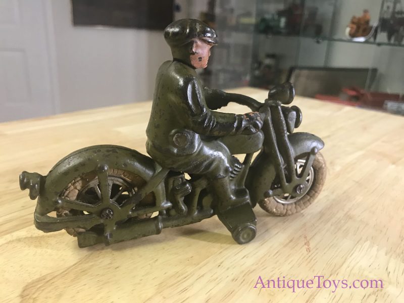 Hubley Civilian Motorcycle Cast Iron Toy <FONT COLOR="ff000 ">*SOLD*</font> - Image 7