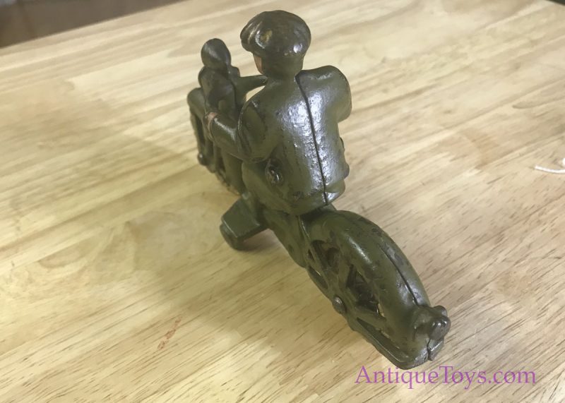 Hubley Civilian Motorcycle Cast Iron Toy <FONT COLOR="ff000 ">*SOLD*</font> - Image 8