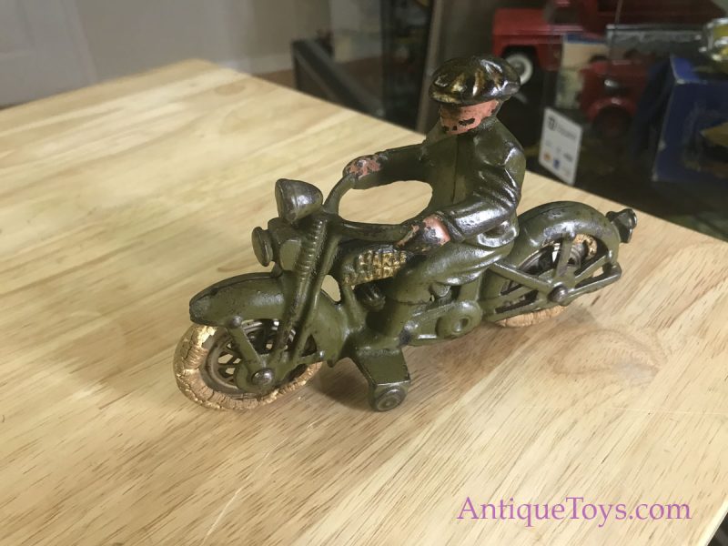 Hubley Civilian Motorcycle Cast Iron Toy <FONT COLOR="ff000 ">*SOLD*</font> - Image 9