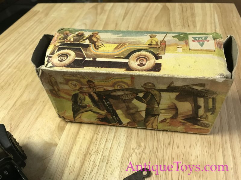 Arnold no. 2500 US Military Jeep Tin Lithograph Windup ca. 1950’s German Toy with Box <FONT COLOR="ff000 ">*SOLD*</font> - Image 5
