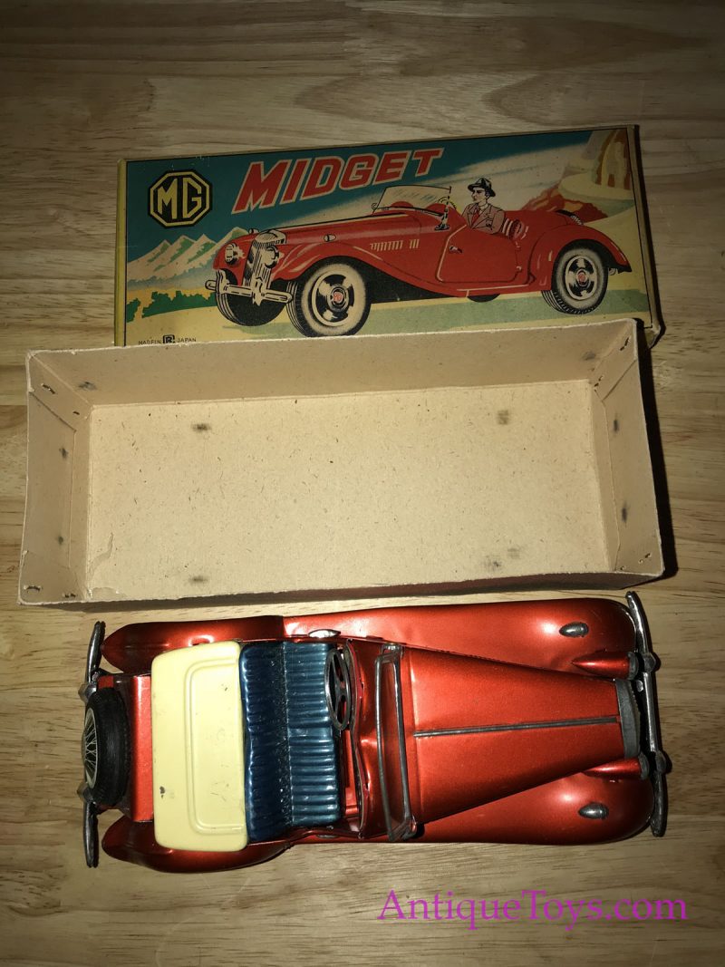 MG Midget Tin Car by Bandai Japan for Sale <FONT COLOR="ff000 ">*SOLD*</font> - Image 2