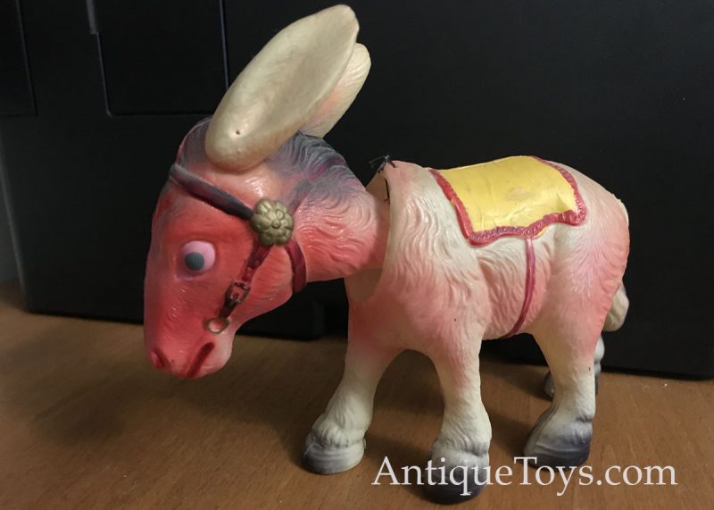 Occupied Japan Celluloid Donkey Bobble Head Nodder Toy for Sale - Image 2
