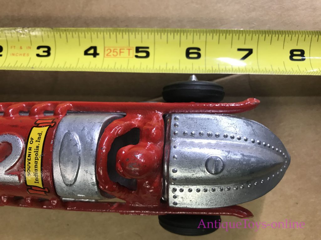 Hubley Cast Iron Race Car Indianapolis Souvenir Cast Aluminum *SOLD