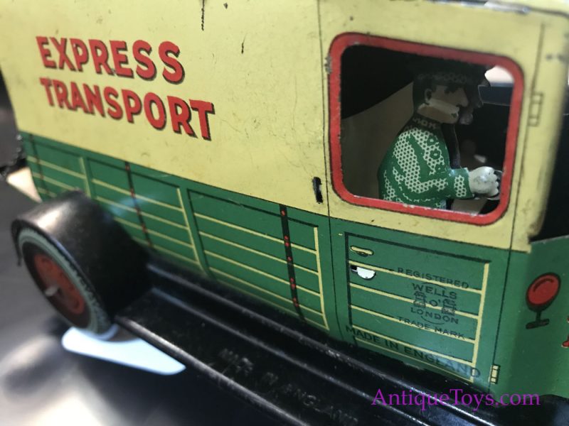 Express Transport Tin Truck by Wells of England Tin <FONT COLOR="ff000 ">*SOLD*</font> - Image 4