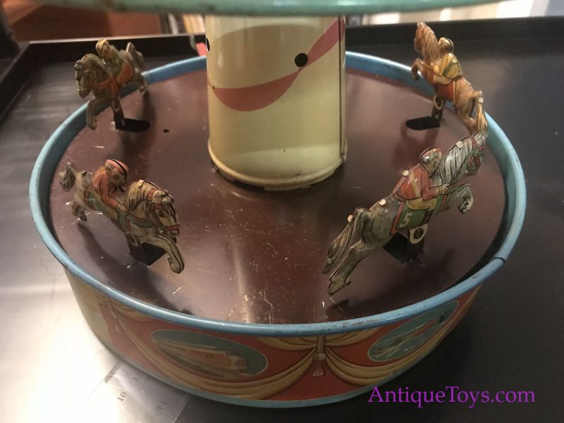 Wolverine Tin Merry-Go-Round Toy with Race Horses <FONT COLOR="ff000 ">*SOLD*</font> - Image 6