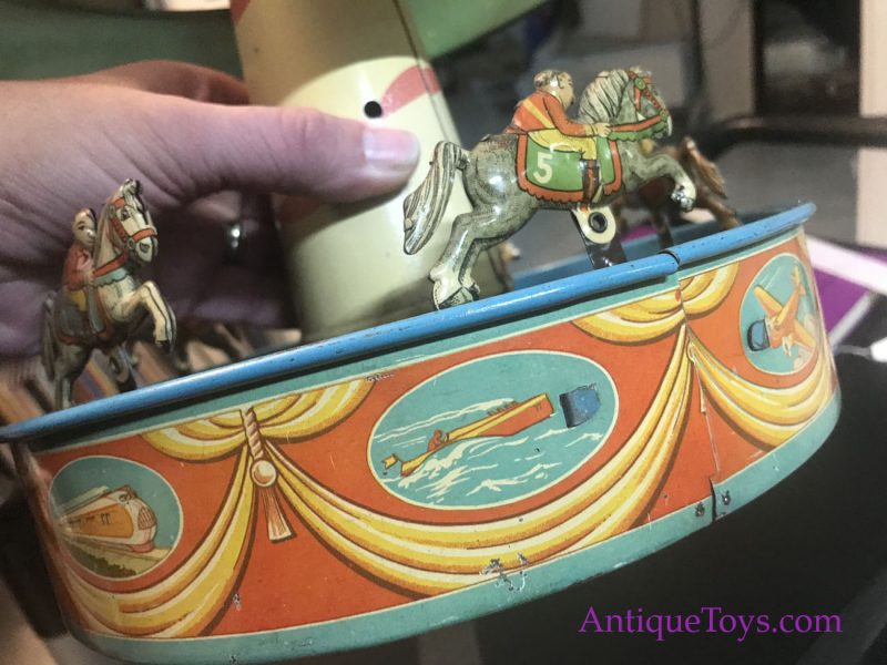 Wolverine Tin Merry-Go-Round Toy with Race Horses <FONT COLOR="ff000 ">*SOLD*</font> - Image 8