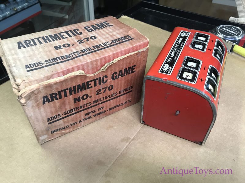 Buffalo Toys Antique Adding, Subtraction, and Multiplication Tin Toy Machine <FONT COLOR="ff000 ">*SOLD*</font> - Image 4