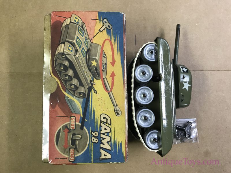 Gamma Tin Tank from Germany Sparking, Shooting, Smashing M-98 Tin Tank <FONT COLOR="ff000 ">*SOLD*</font> - Image 13