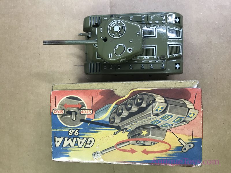 Gamma Tin Tank from Germany Sparking, Shooting, Smashing M-98 Tin Tank <FONT COLOR="ff000 ">*SOLD*</font> - Image 4