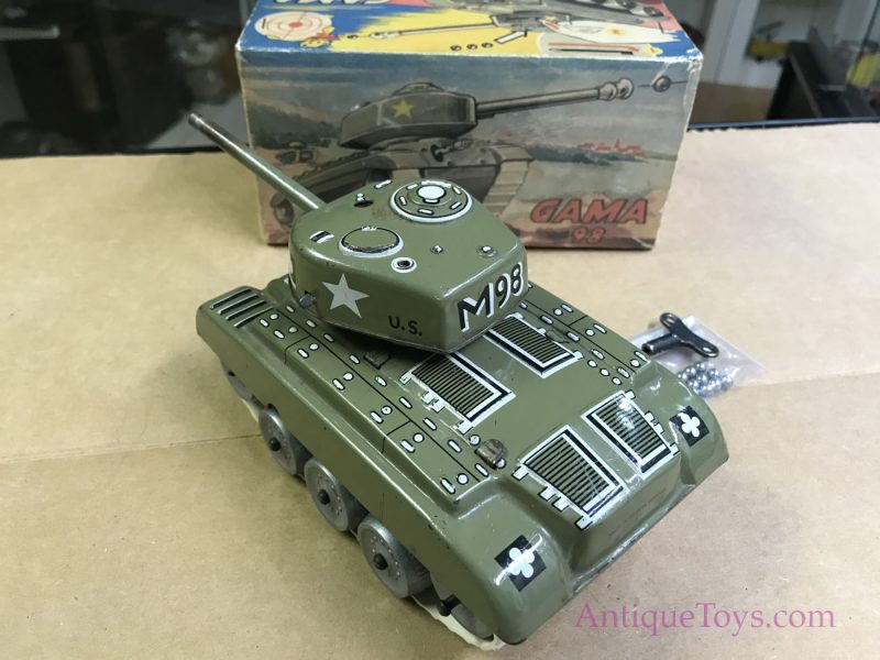 Gamma Tin Tank from Germany Sparking, Shooting, Smashing M-98 Tin Tank <FONT COLOR="ff000 ">*SOLD*</font> - Image 5