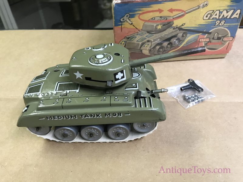 Gamma Tin Tank from Germany Sparking, Shooting, Smashing M-98 Tin Tank <FONT COLOR="ff000 ">*SOLD*</font> - Image 3