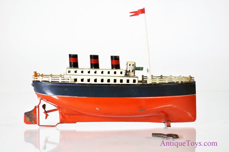 Arnold No. 750/3 German Tin Windup Ocean Liner <FONT COLOR="ff000 ">*SOLD*</font> - Image 3