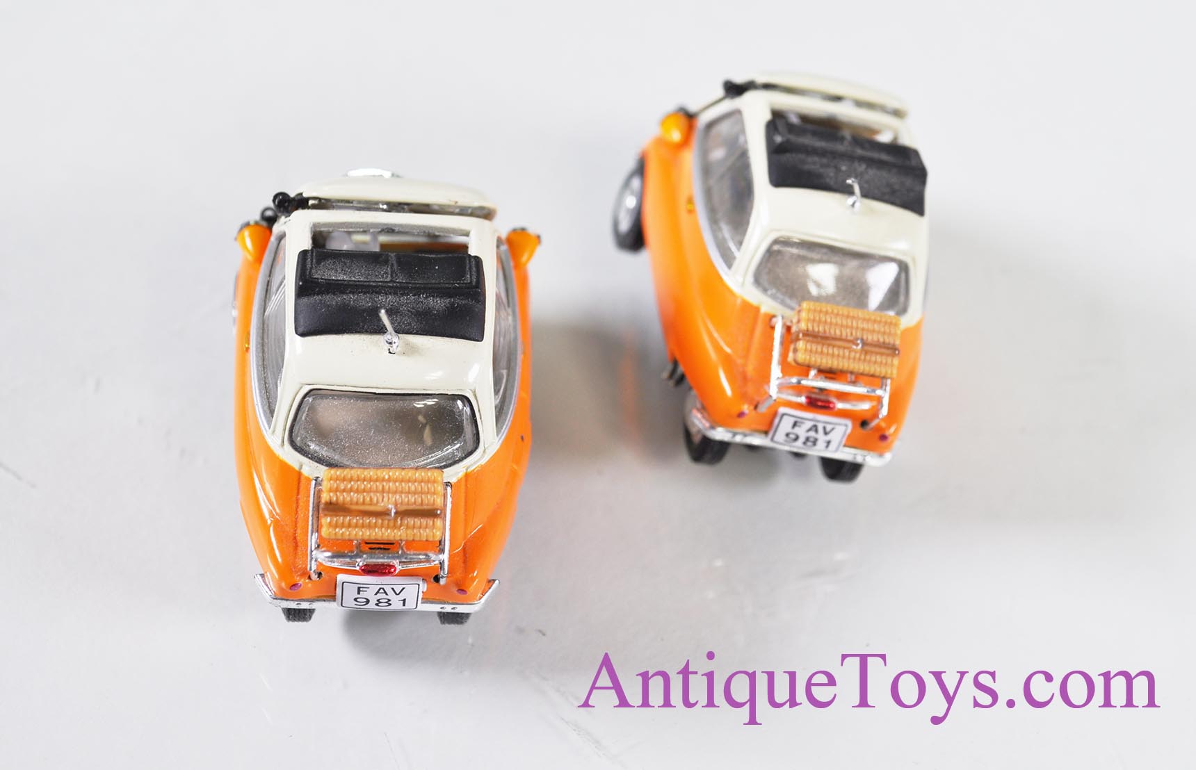Set of Vintage BMW Isettas Soft Plastic & Diecast, Goodyear