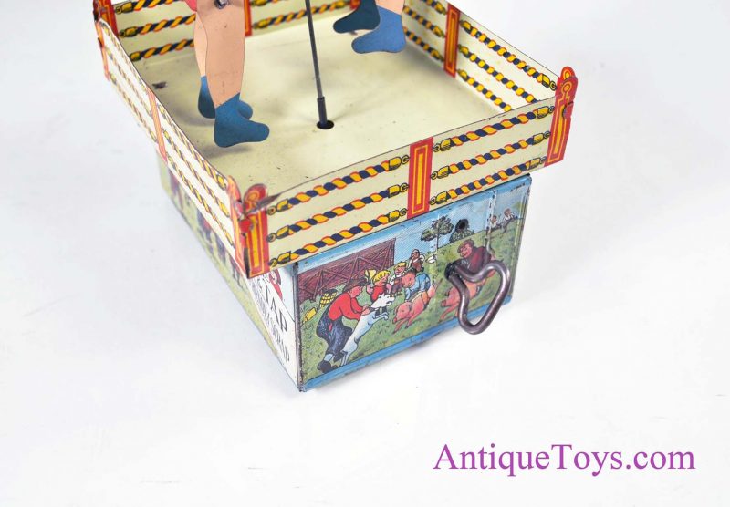 Unique Art Manufacturing Company Rap & Tap in a Friendly Scrap Tin Litho Windup Toy Boxers for Sale <FONT COLOR="ff000 ">*SOLD*</font> - Image 8