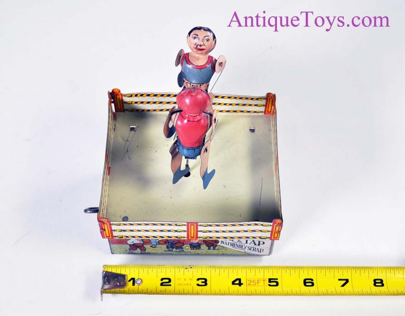 Unique Art Manufacturing Company Rap & Tap in a Friendly Scrap Tin Litho Windup Toy Boxers for Sale <FONT COLOR="ff000 ">*SOLD*</font> - Image 13