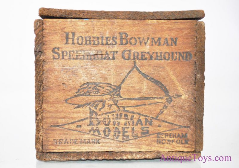 30” Hobbies-Bowman Speedboat “Greyhound” in Original Box, Wooden Toy Boat England for Sale <FONT COLOR="ff000 ">*SOLD*</font> - Image 15
