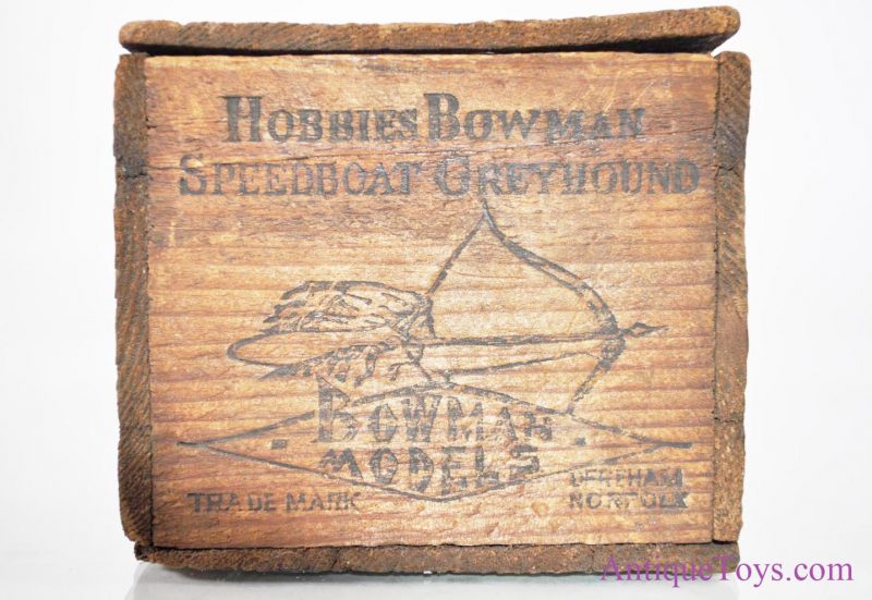 30” Hobbies-Bowman Speedboat “Greyhound” in Original Box, Wooden Toy Boat England for Sale <FONT COLOR="ff000 ">*SOLD*</font> - Image 14