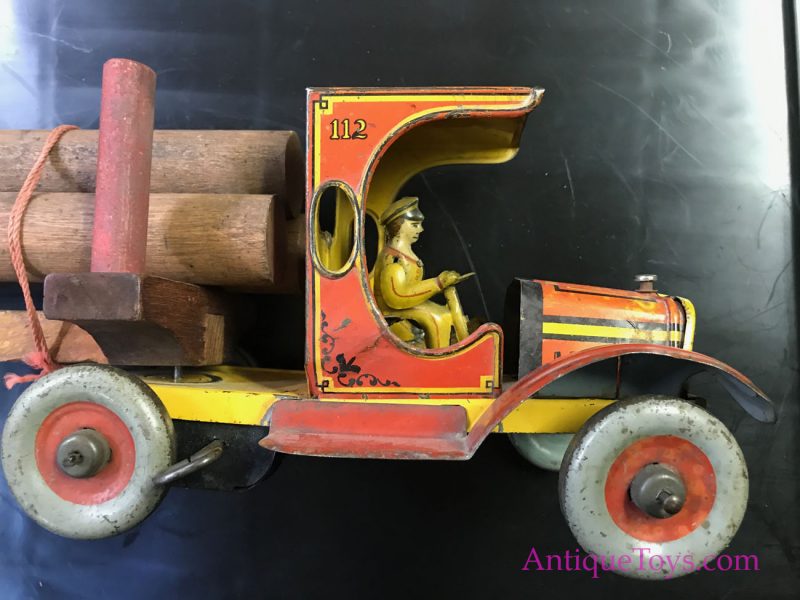 Ferdinand Strauss Timber Truck Tin Windup <FONT COLOR="ff000 ">*SOLD*</font> - Image 12