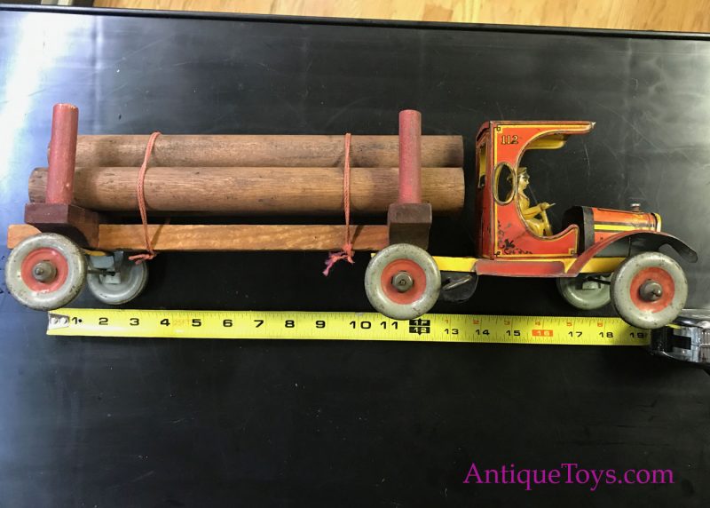 Ferdinand Strauss Timber Truck Tin Windup <FONT COLOR="ff000 ">*SOLD*</font> - Image 11