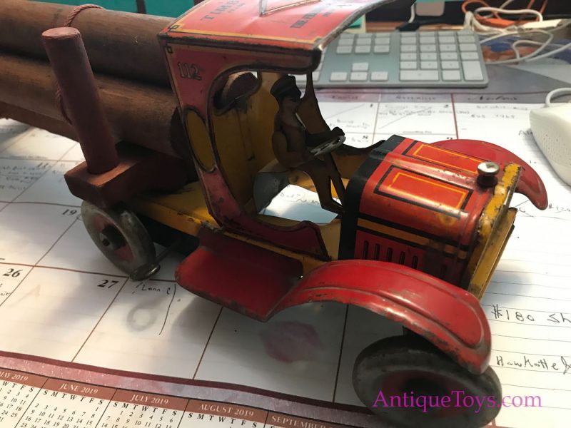 Ferdinand Strauss Timber Truck Tin Windup <FONT COLOR="ff000 ">*SOLD*</font> - Image 9