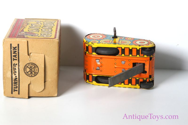Marx Rare Vintage ca. 1930’s Lithographed Tin Windup "Turnover Tank" with Box <FONT COLOR="ff000 ">*SOLD*</font> - Image 10