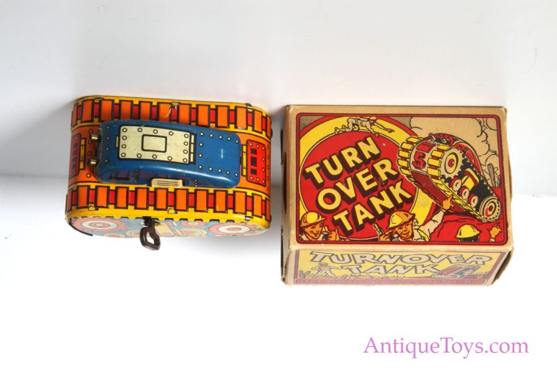 Marx Rare Vintage ca. 1930’s Lithographed Tin Windup "Turnover Tank" with Box <FONT COLOR="ff000 ">*SOLD*</font> - Image 8