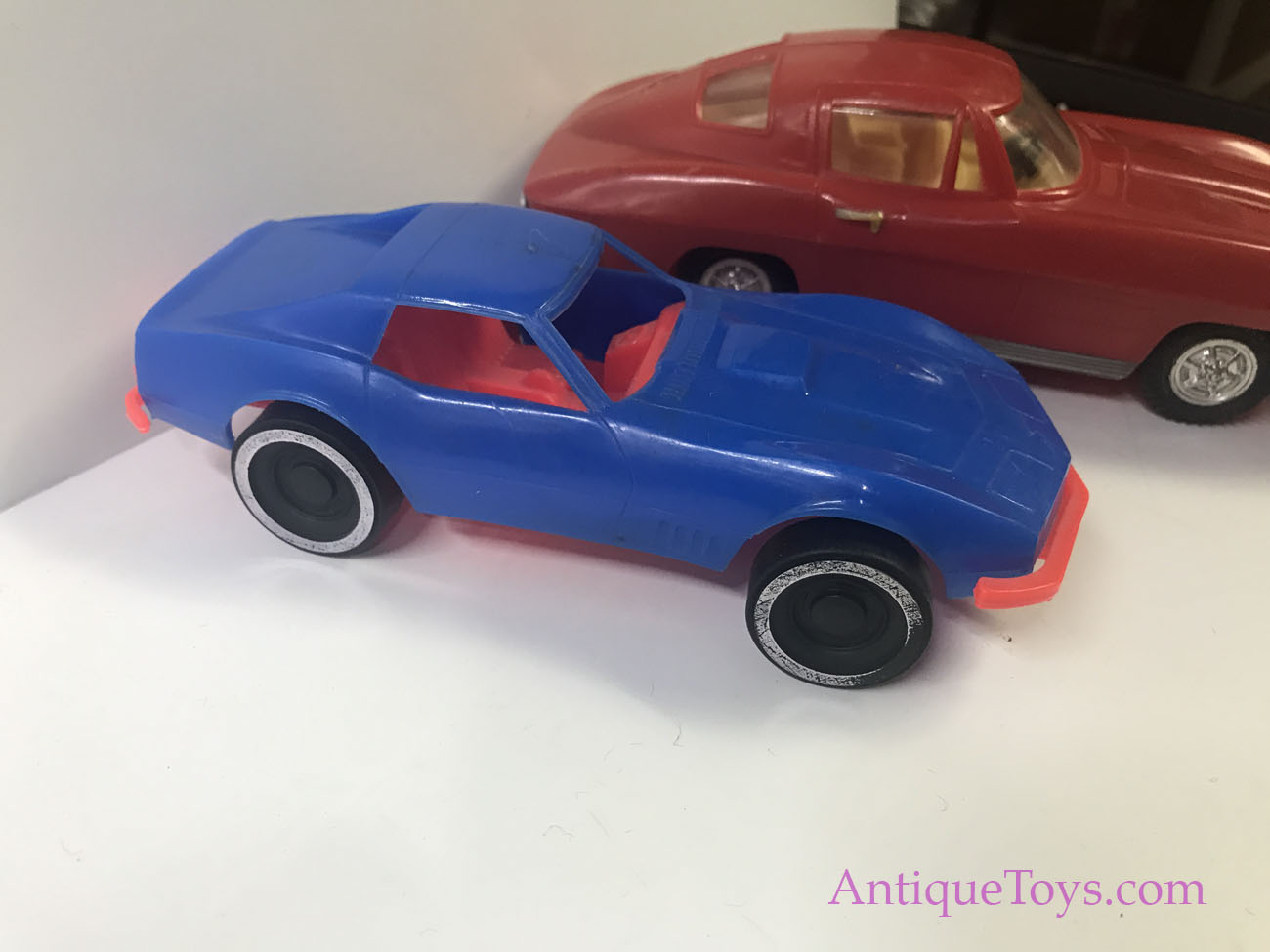 Plastic Corvette Toy Collection from the 60's and 70's