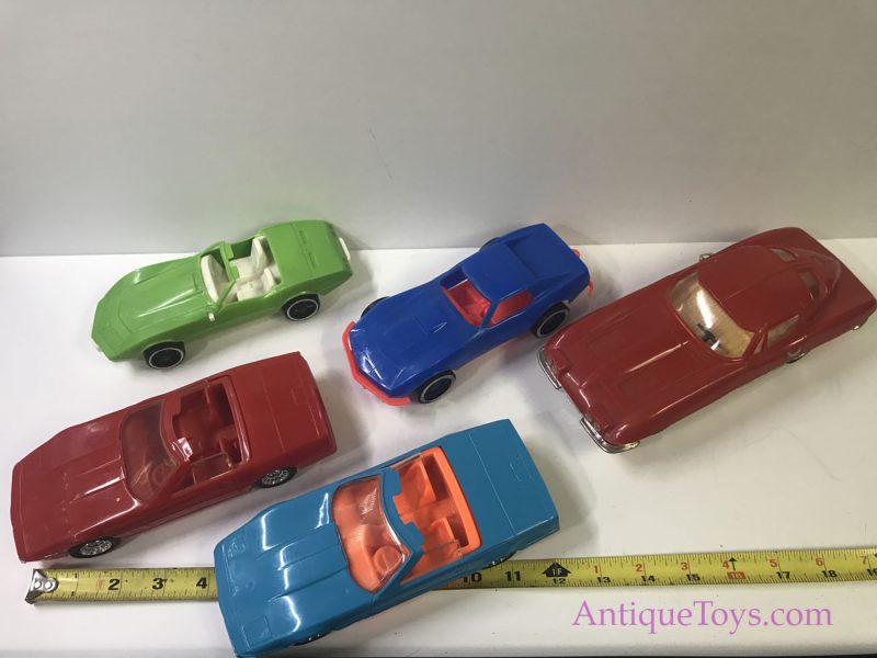Plastic Corvette Toy Collection from the 60's and 70's Tootsie, Marx and More <FONT COLOR="ff000 ">*SOLD*</font>