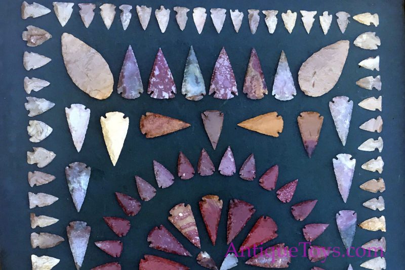 Framed & Matted North American Indian Arrowhead Collection from Robert E. Barr of Sarasota
