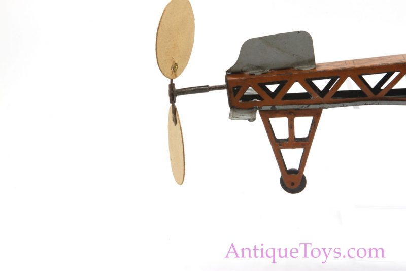 Blériot Airplane Tin Windup by Oro (made by Fritz Reil or R&Co. of Brandenburg) for Sale <FONT COLOR="ff000 ">*SOLD*</font> - Image 3