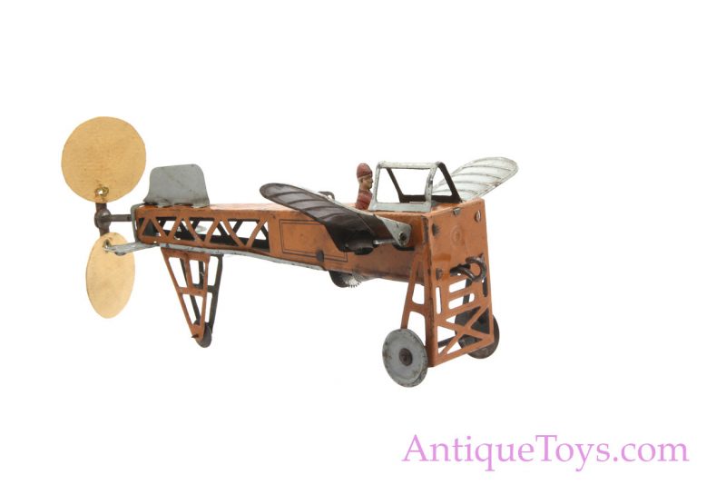 Blériot Airplane Tin Windup by Oro (made by Fritz Reil or R&Co. of Brandenburg) for Sale <FONT COLOR="ff000 ">*SOLD*</font>